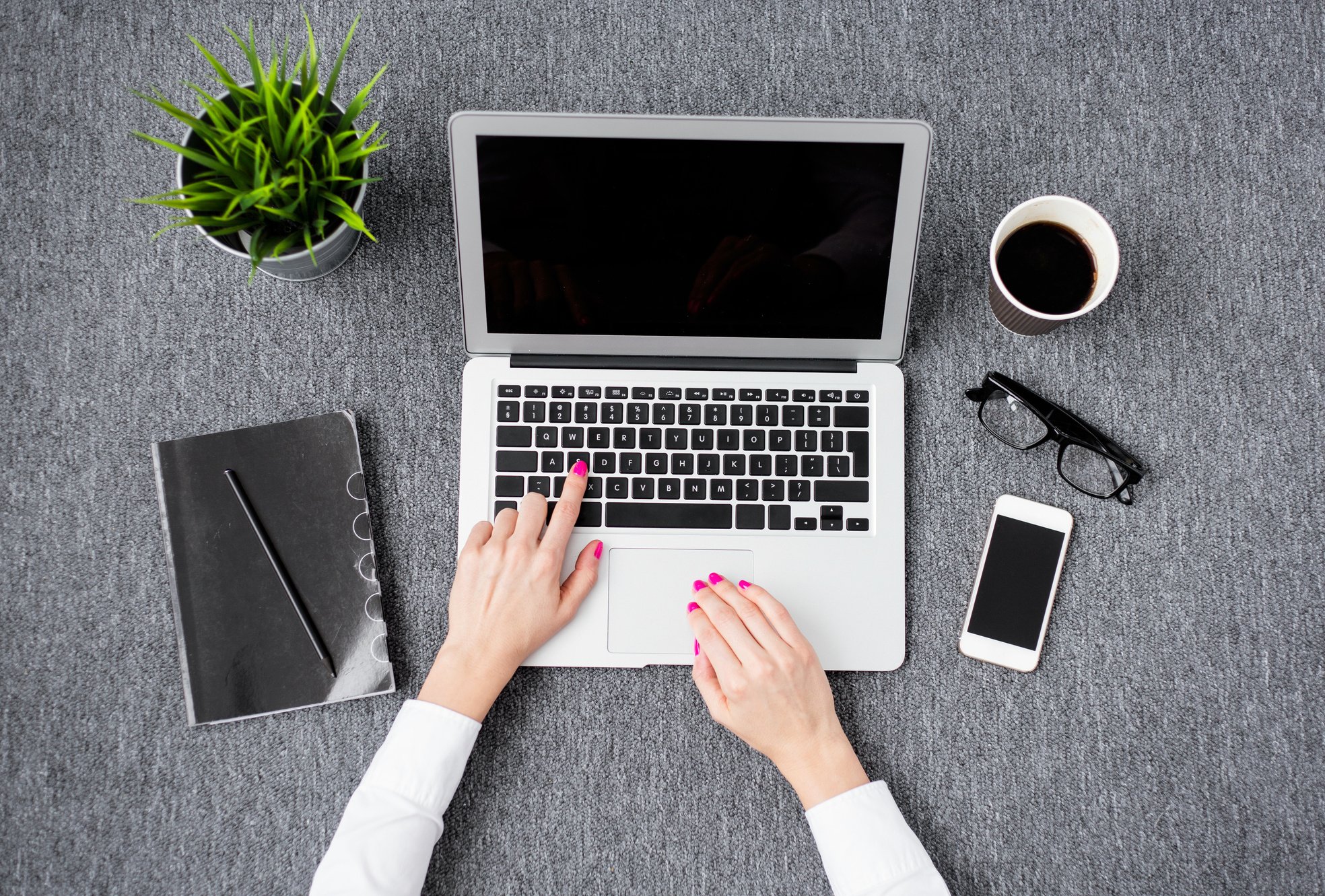 Professional woman working with computer